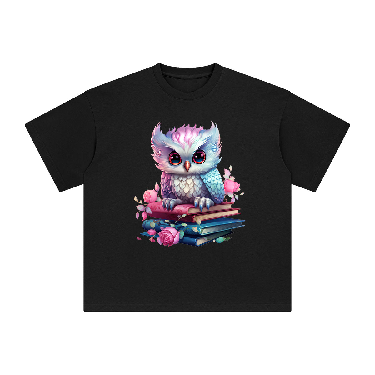 Fairy Owl Graphic Tee-INNBLAC Fashion Apparel