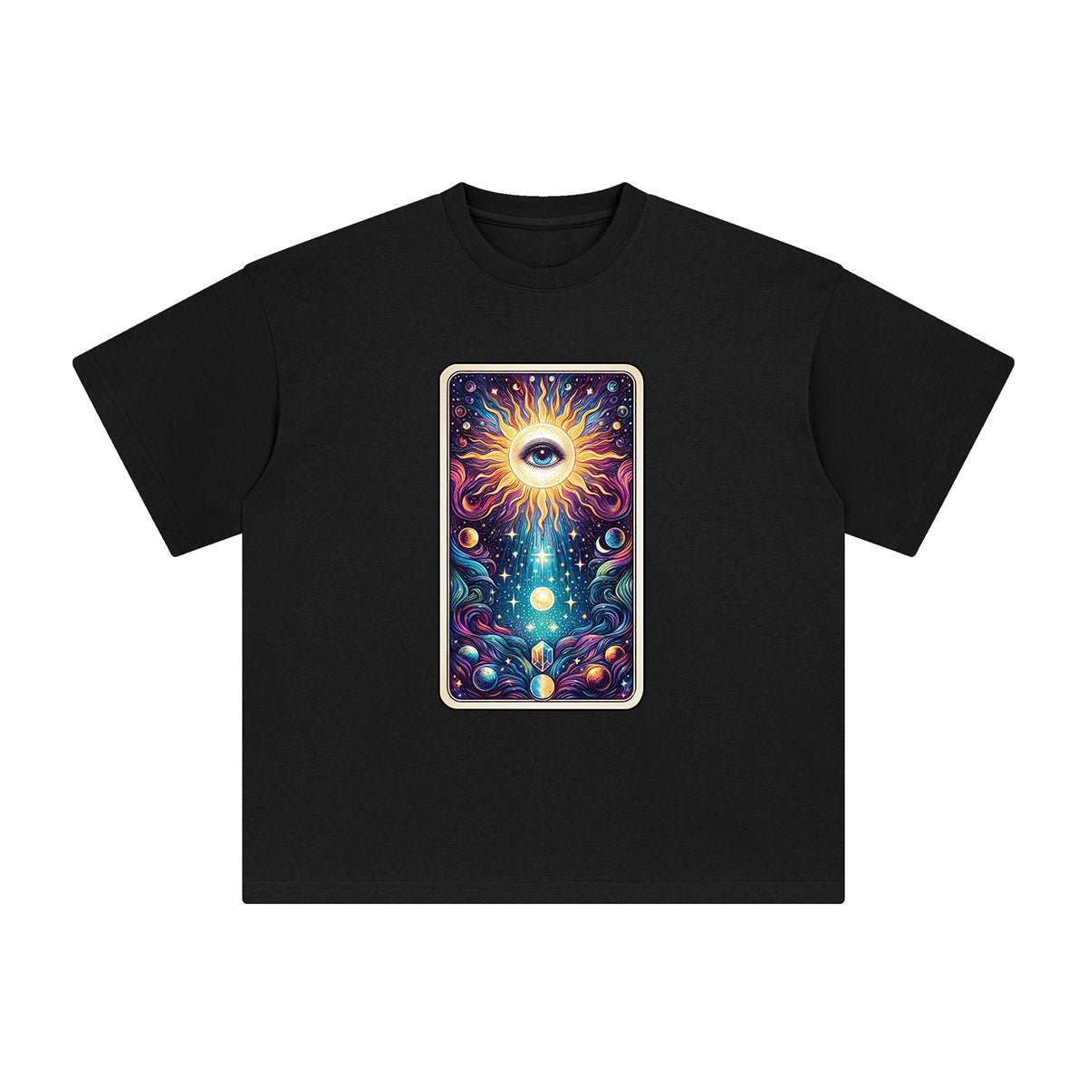 Mystical Moon Tarot Card Graphic Tee-INNBLAC Fashion Apparel