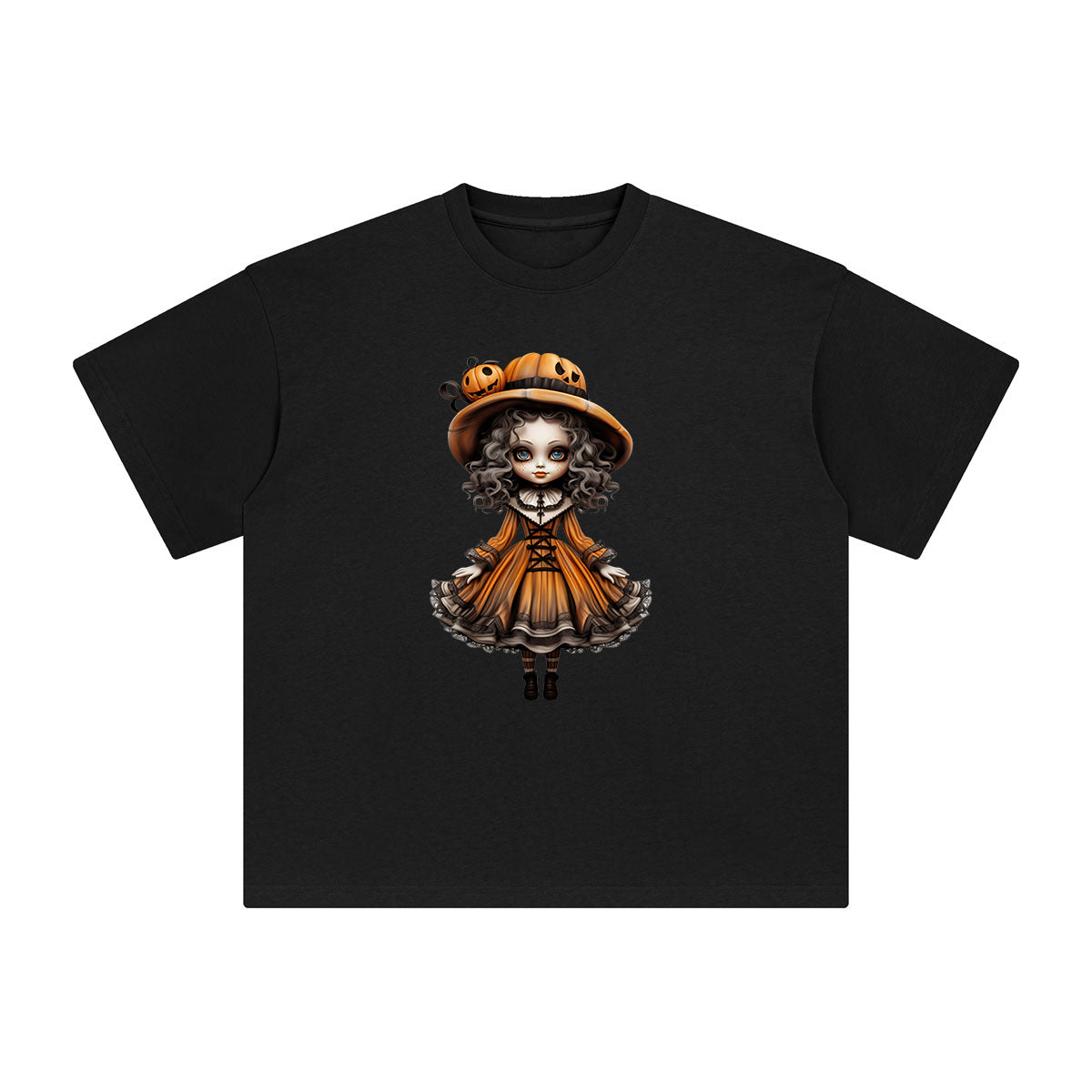 Halloween Doll Graphic Tee-INNBLAC Fashion Apparel