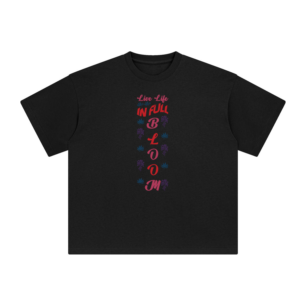 Live Life In Full Bloom Aesthetic Graphic Tee-INNBLAC Fashion Apparel