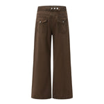 Relaxed Bootcut Pants With Reverse‑Pocket Washed‑Out Fade