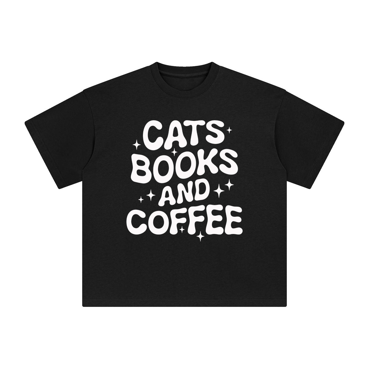 Cats Books And Coffee Graphic Tee-INNBLAC Fashion Apparel
