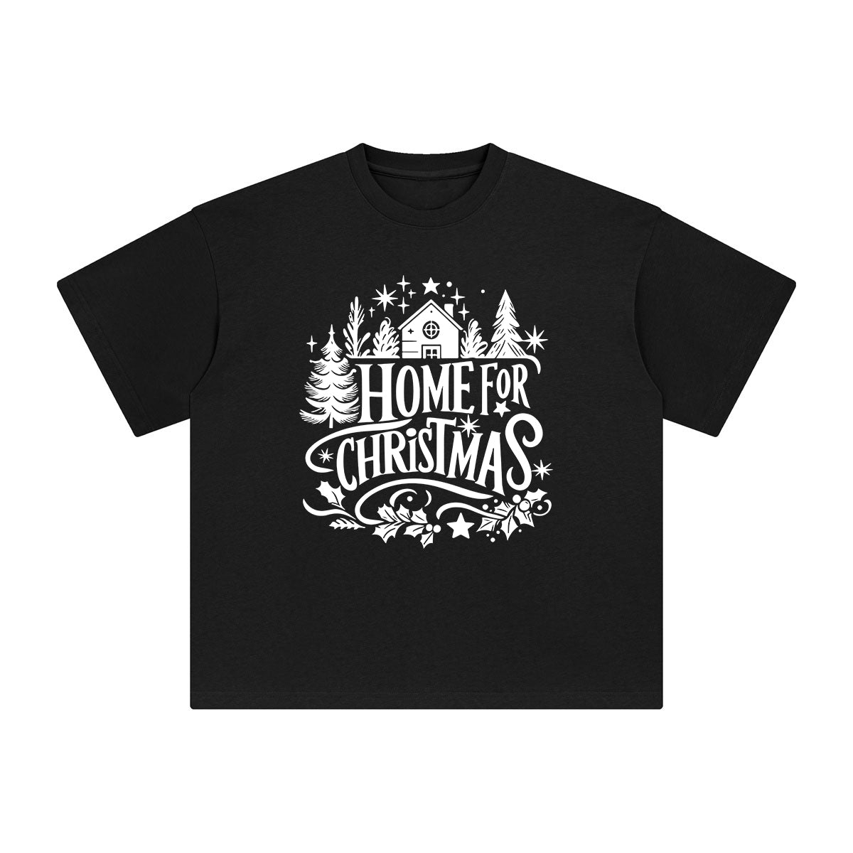 Home For Christmas Graphic Tee-INNBLAC Fashion Apparel