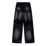 Heavy Wash High-Rise Straight Leg Jeans