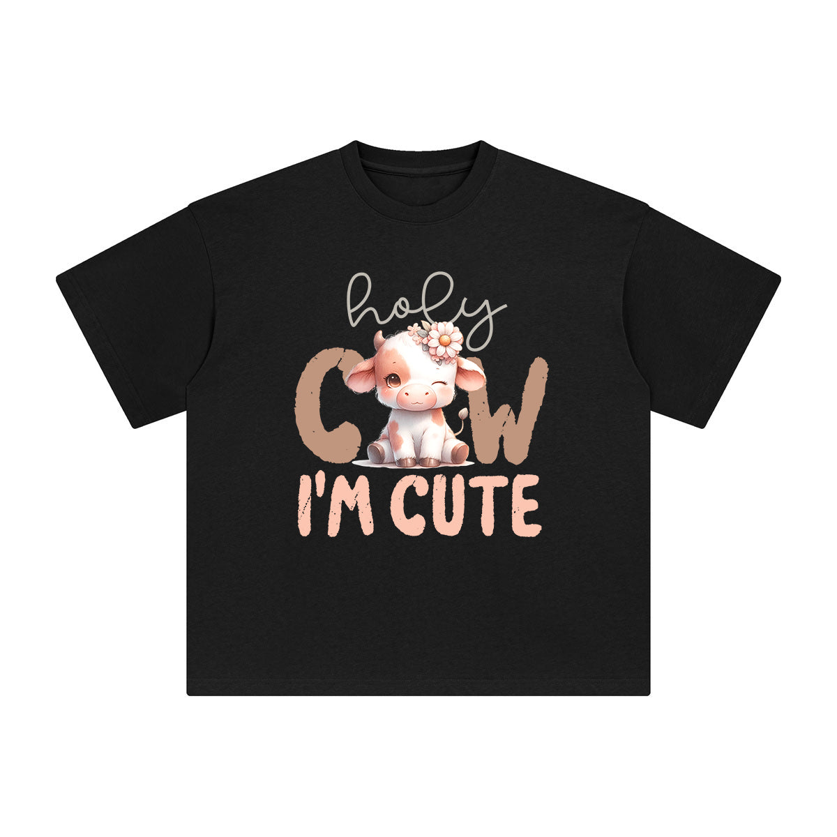 Cute Cow Graphic Tee-INNBLAC Fashion Apparel