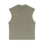 Camiseta sin mangas con borde reverso sin rematar de 8 oz