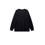 Retro Raw Edge Relaxed Fit Pure Cotton Long-Sleeve Tee 275gsm