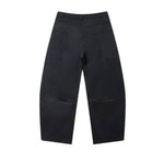 Pantalones de algodón con pierna ancha y color liso
