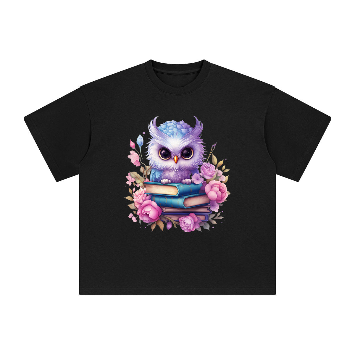 Fairy Owl Graphic Tee-INNBLAC Fashion Apparel