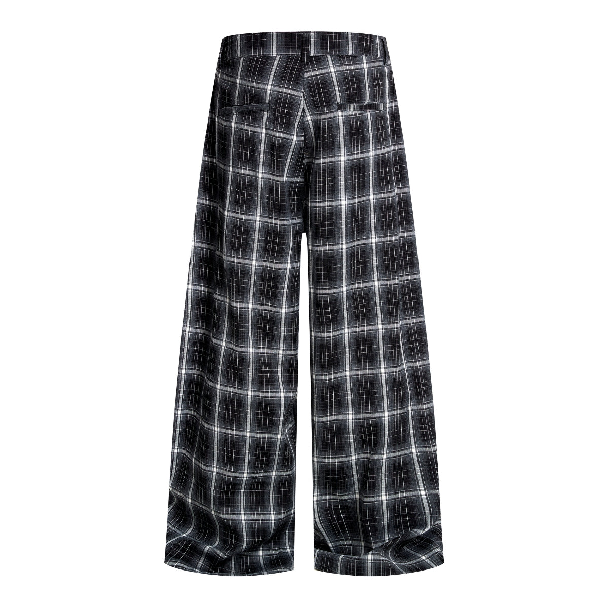 Vintage Hip-Hop Plaid High-Street Baggy Wide-Leg Trousers