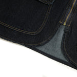 Unisex Black Zip-Up Denim Vest