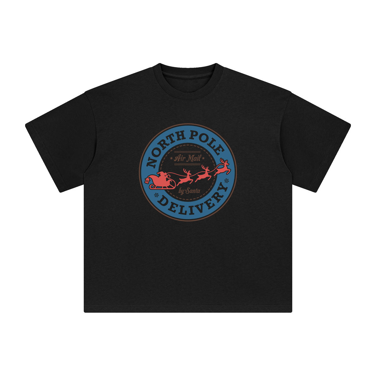 North Pole Delivery Graphic Tee-INNBLAC Fashion Apparel
