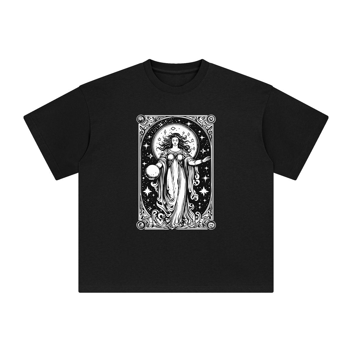 Universe Tarot Card Graphic Tee-INNBLAC Fashion Apparel