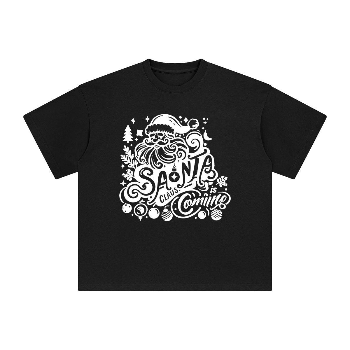 Santa Claus Is Coming Graphic Tee-INNBLAC Fashion Apparel