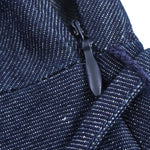 Falda vaquera con bordado de perlas y lavado vintage