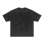 Distressed Raw Edge Washed T Shirt 8oz