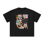 Boho Flower Abstract Graphic Tee-INNBLAC Fashion Apparel