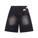 Bermudas con lavado vintage y salpicaduras de tinta