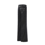 Street Deconstructed Embroidered Slim Flare Jeans