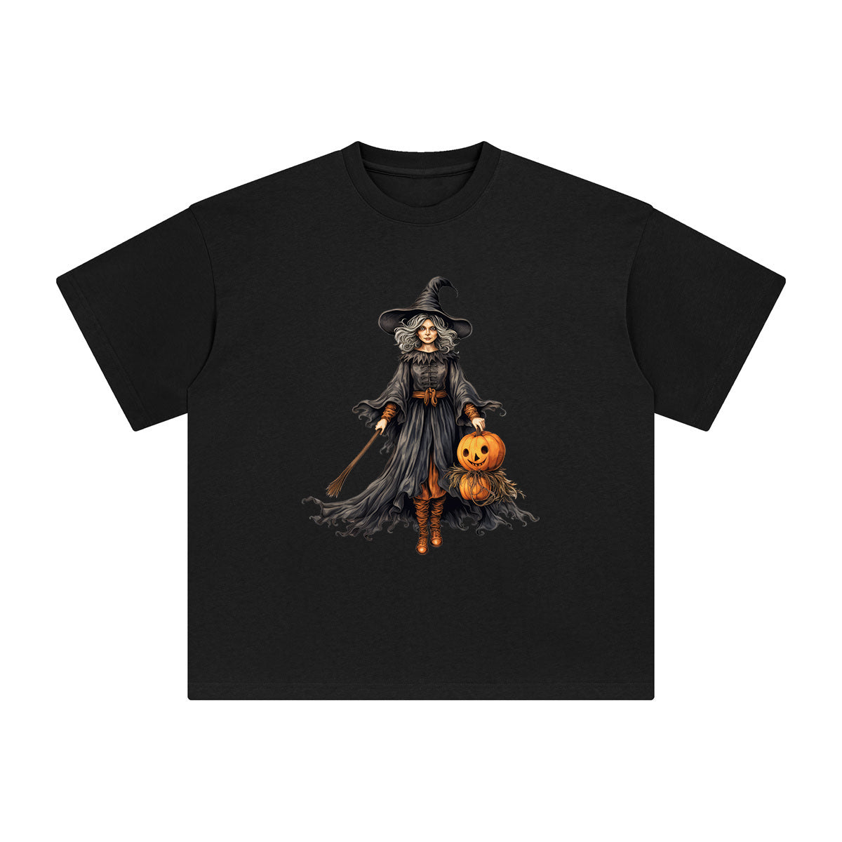 Halloween Witch Graphic Tee-INNBLAC Fashion Apparel