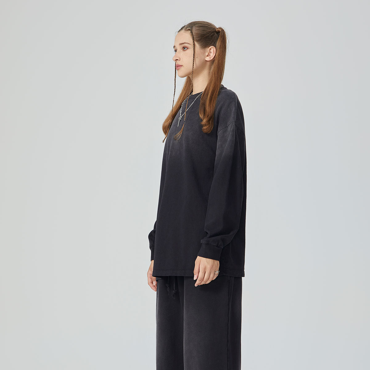 Loose Fit Gradient Cotton Sweatshirt 10.8oz