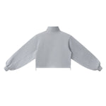 Preppy Style Half‑Zip Sport Sweatshirt With Adjustable Drawstring Hem