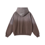 Relaxed Overdyed Ombre Faded Cotton Hoodie