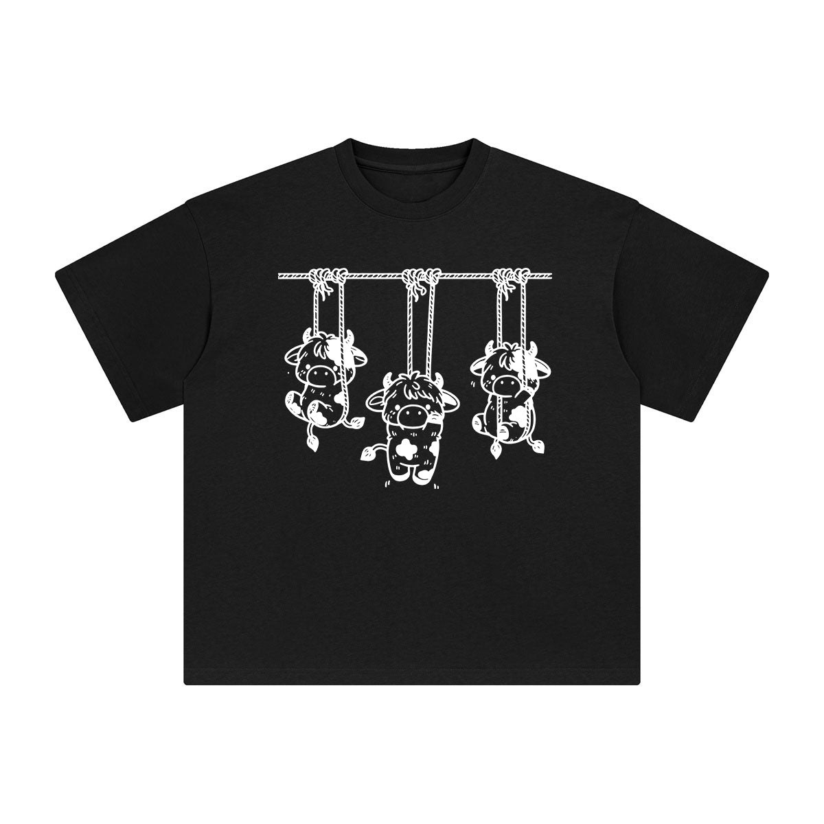 Highland Cow Graphic Tee-INNBLAC Fashion Apparel