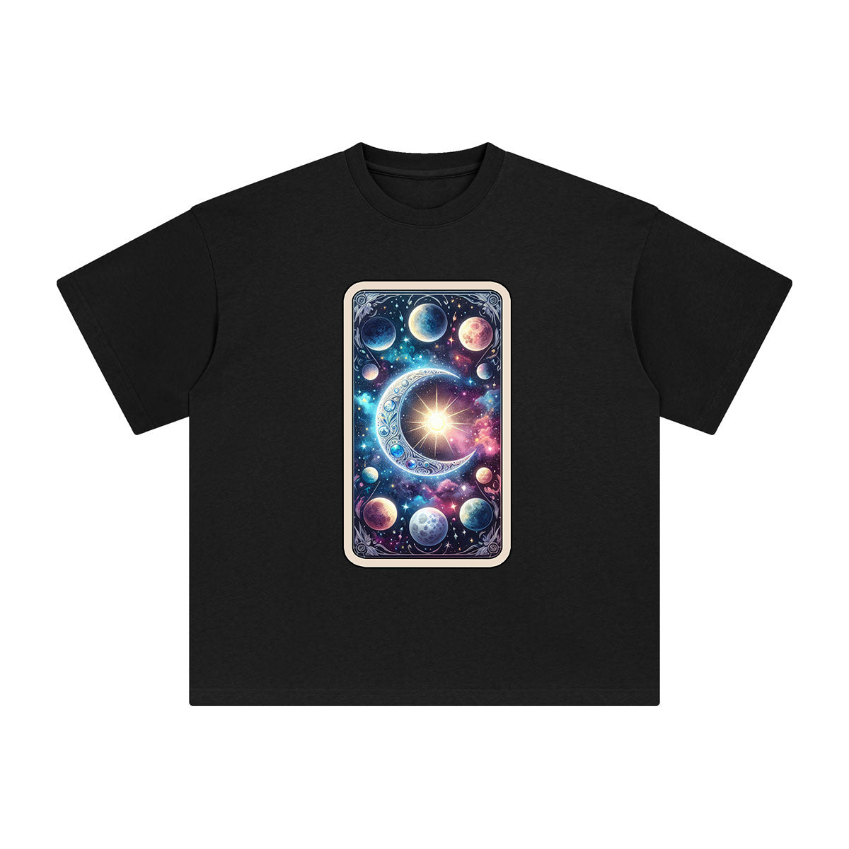 Mystical Moon Tarot Card Graphic Tee-INNBLAC Fashion Apparel