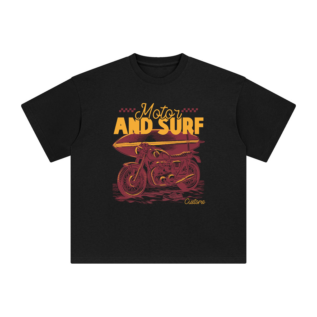 Motor & Surf Graphic Tee-INNBLAC Fashion Apparel