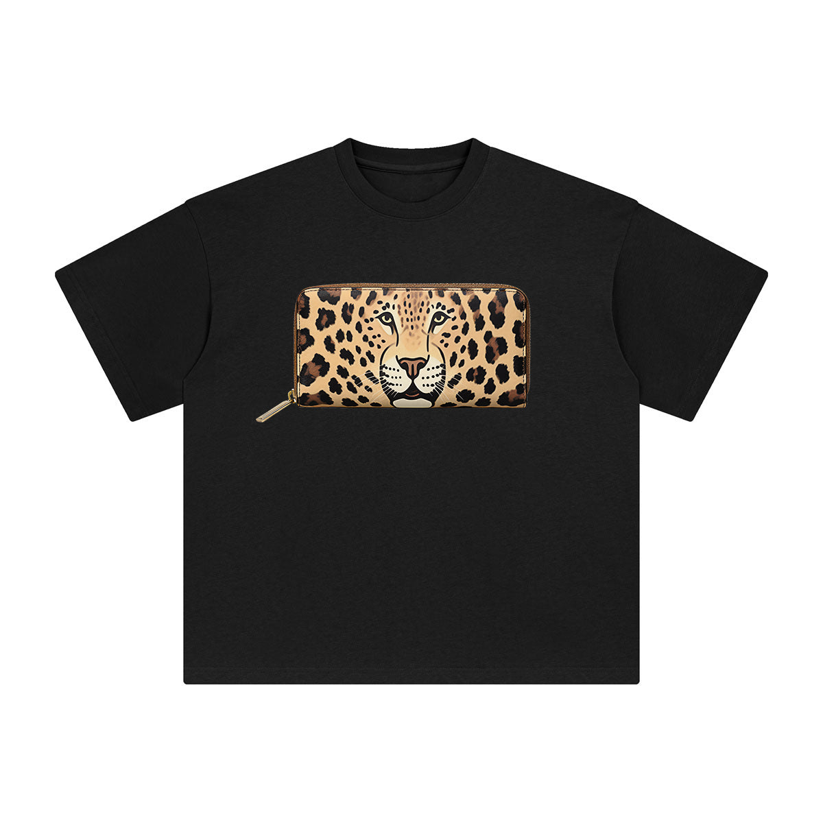 Leopard Hand Wallet Graphic Tee-INNBLAC Fashion Apparel