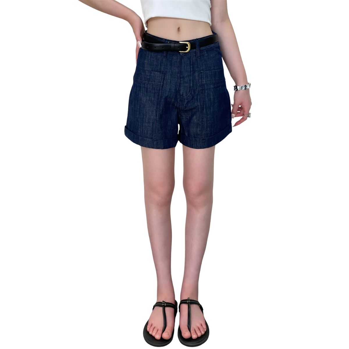 Women's Self-Cuffed Denim Shorts