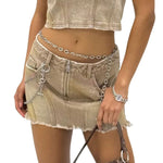 Wild Cowboy Denim Mini Skirt