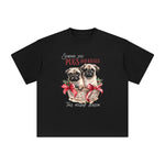 Christmas Pugs Graphic Tee-INNBLAC Fashion Apparel
