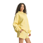 Women's Mockneck Solid Fleece Sweatshirt
