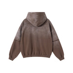 Two-Layer Sleeve Ombre Faded Hoodie