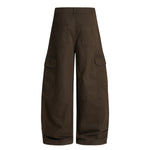Vintage Brown Oversized Pocket Cargo Pants