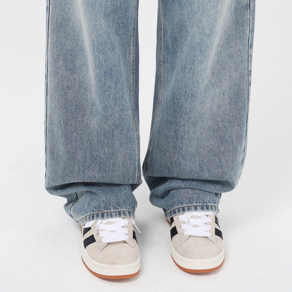 Washed Vintage Blue Boyfriend Jeans-INNBLAC Fashion Apparel