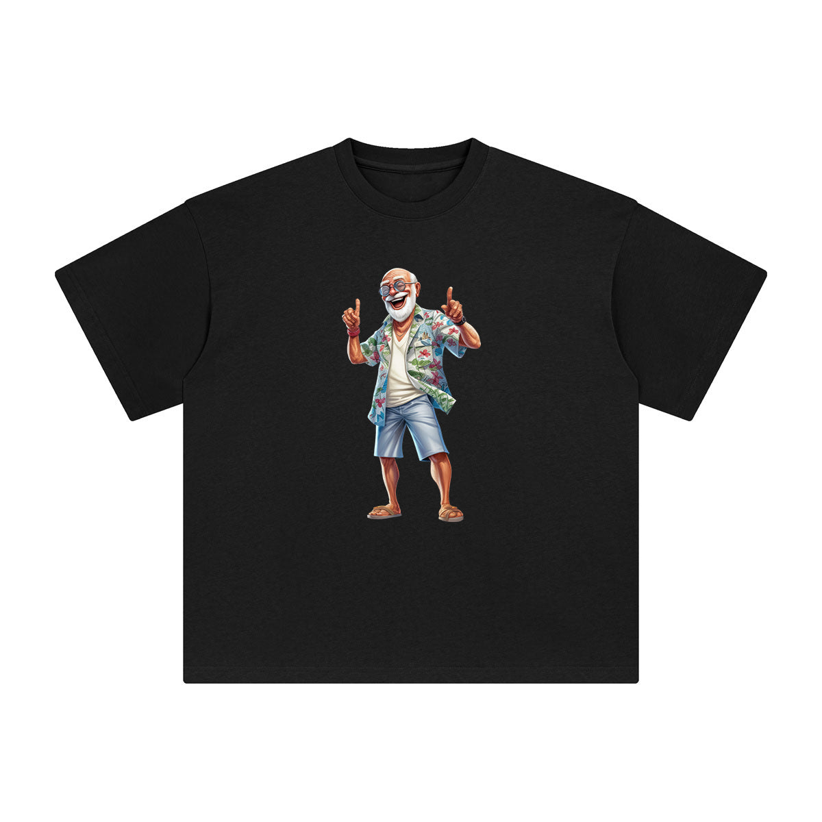 Summer Grandpa Graphic Tee-INNBLAC Fashion Apparel