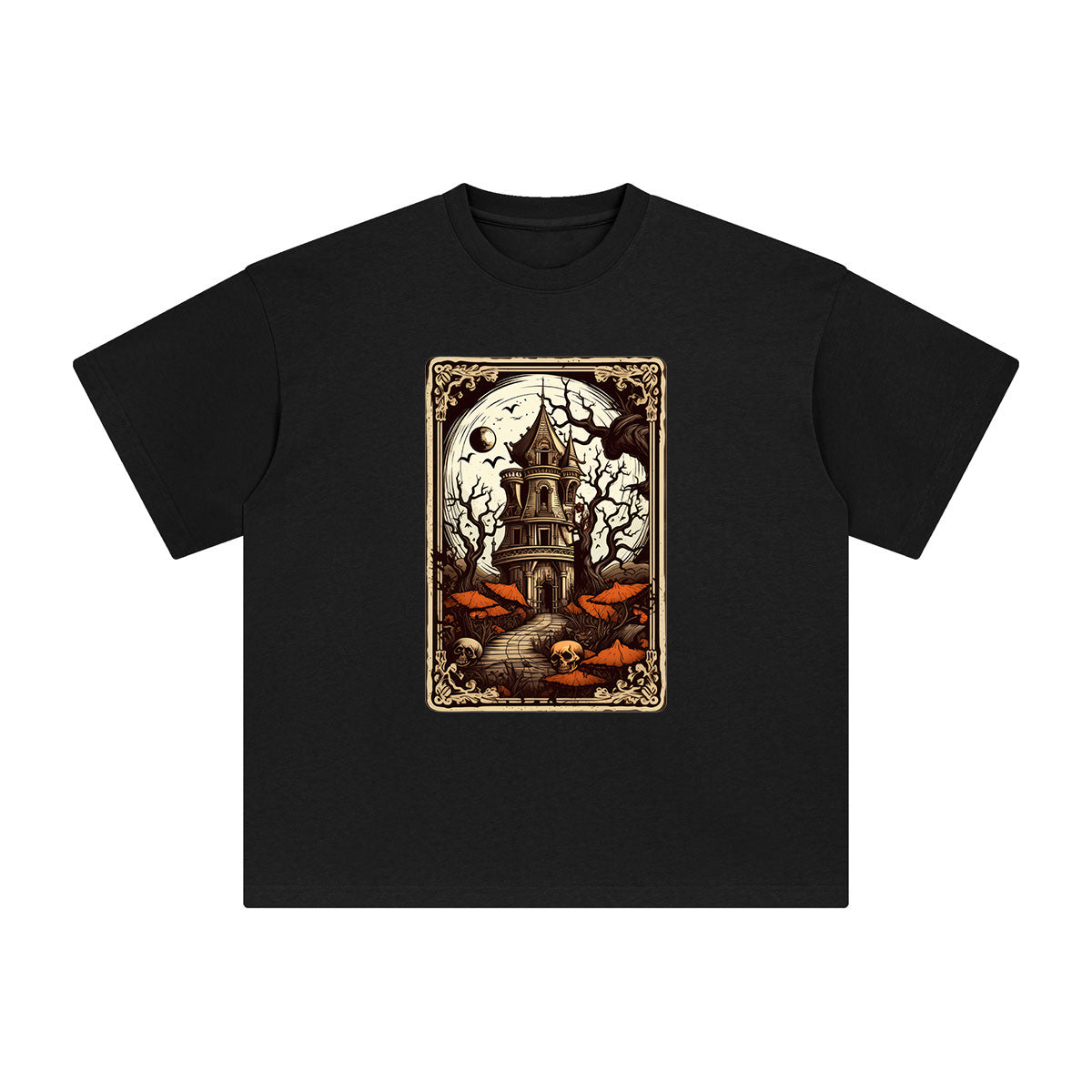 House Tarot Card Graphic Tee-INNBLAC Fashion Apparel