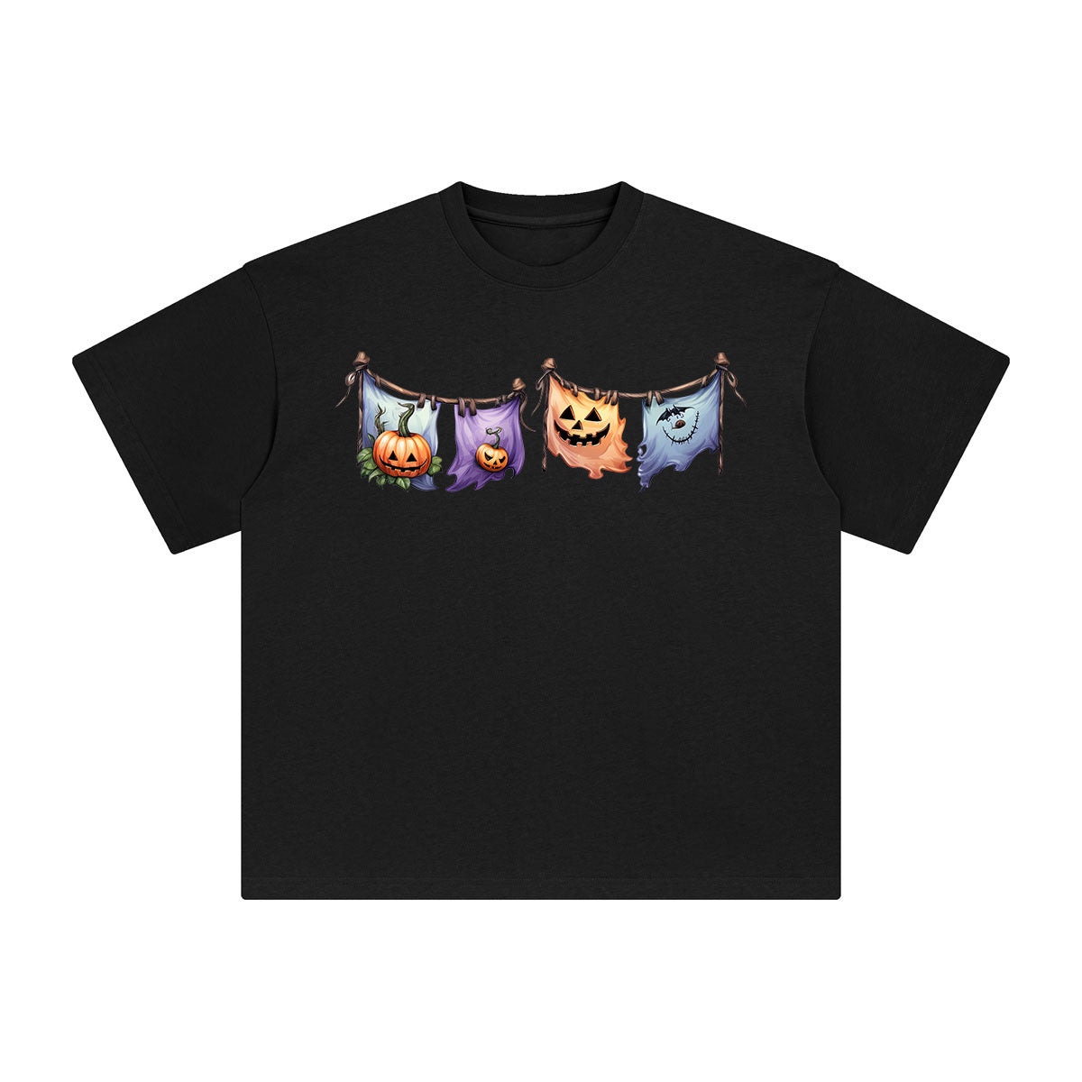 Halloween Flags Graphic Tee-INNBLAC Fashion Apparel