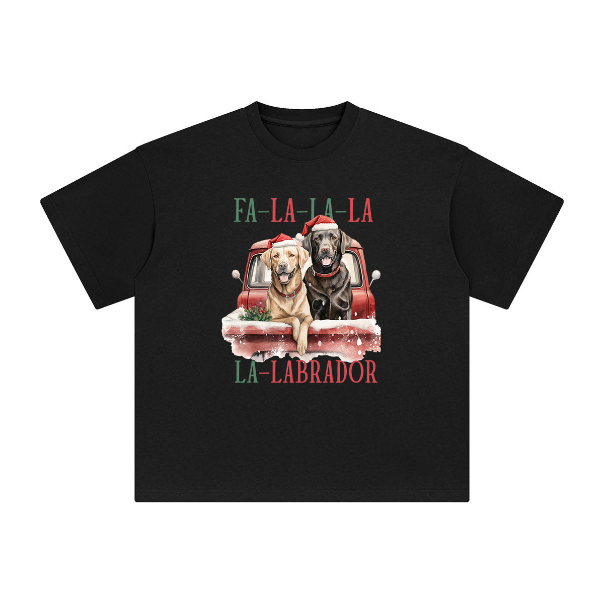Christmas Labrador Graphic Tee-INNBLAC Fashion Apparel