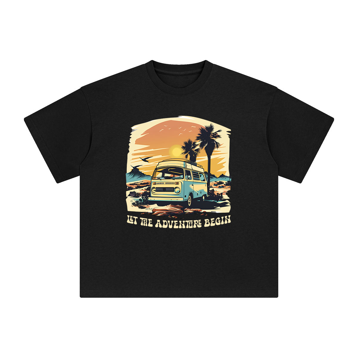 Let The Adventure Begin Graphic Tee-INNBLAC Fashion Apparel