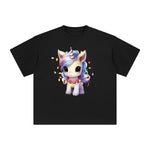 Pastel Christmas Baby Unicorn Graphic Tee-INNBLAC Fashion Apparel