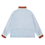 Unisex Retro Loose Trendy Patchwork Washed Denim Jacket