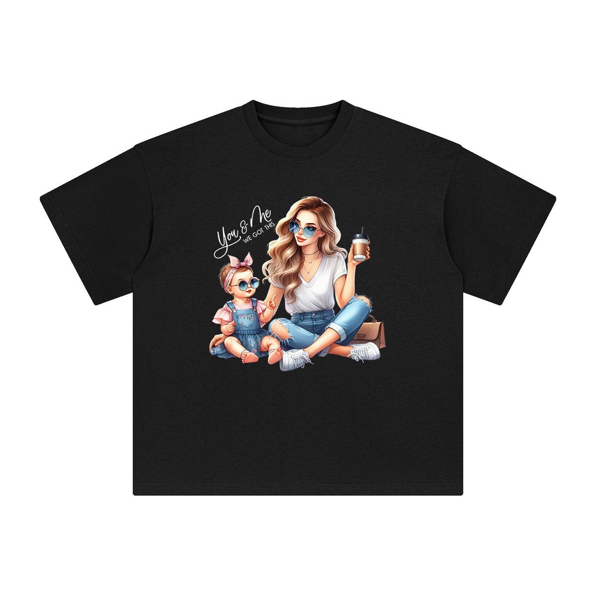 Fashion Mom & Baby Graphic Tee-INNBLAC Fashion Apparel