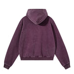 Snow Wash Vintage Distressed Ripped Hoodie