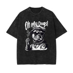 Boss Dog Stone Wash Graphic Tee-INNBLAC Fashion Apparel