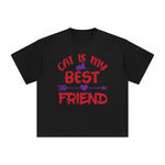 Cat Is My Best Friend Graphic Tee-INNBLAC Fashion Apparel