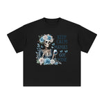Skeleton Mama Got Wine Graphic Tee-INNBLAC Fashion Apparel